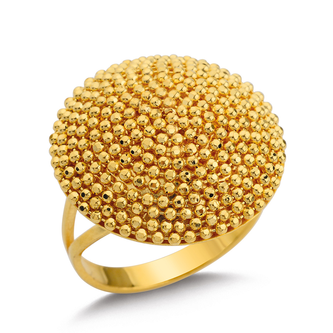 22 Ayar Altın Tırnakçakılı Fantezi Yüzük
