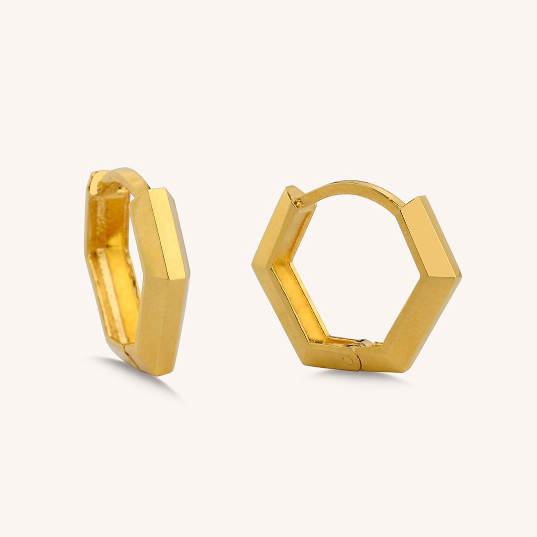 22 Ayar Altın Halka Küpe