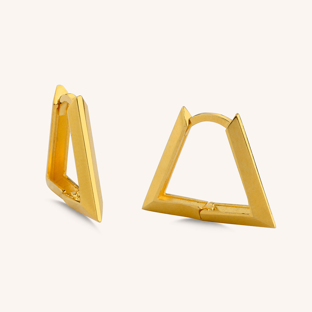 22 Ayar Altın Halka Küpe