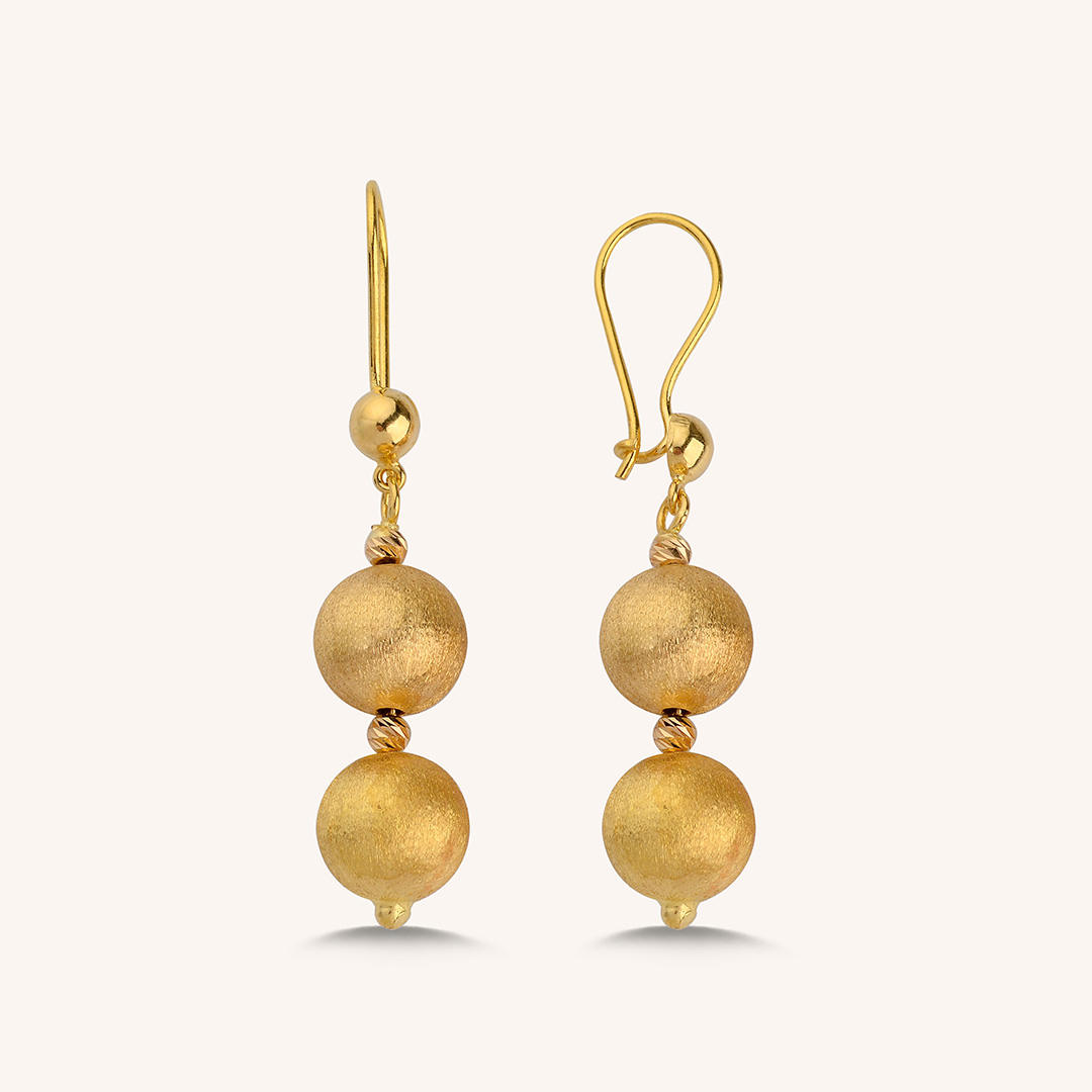 22 Ayar Altın Habbe Set Küpesi